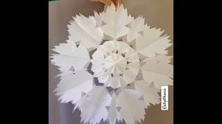 Stern aus Butterbrottüten easy amazing winter diy white tutorial anleitung papercraft short [upl. by Occir]