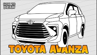 How to draw Toyota Avanza 2022 [upl. by Tova]