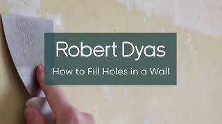 How to Fill Holes in a Wall [upl. by Henrietta39]