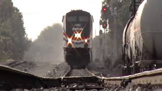 New Amtrak engine over camera 2012 train railway railfans [upl. by Hgalehs]