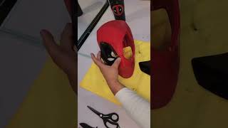 3D printed Deadpool Helmet  Mask with full textures and details stl file model Wolverine marvel [upl. by Tniassuot]