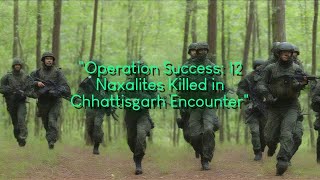 Operation Success 12 Naxalites Killed in Chhattisgarh Encounter [upl. by Santiago]