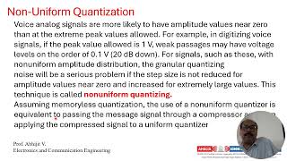 Non Uniform Quantization [upl. by Arahsak]