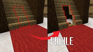 TUTO COMMENT FAIRE UN PASSAGE SECRET DANS UN ESCALIER EN 1204  MINECRAFT [upl. by Ase]