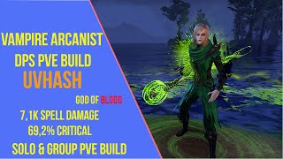 ESO Vampire Arcanist DPS PVE Build  Uvhash  Necrom Update 40 [upl. by Euginom]