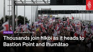 Thousands join hīkoi as it heads to Bastion Point and Ihumātao  13 November 2024  RNZ [upl. by Tallbot]