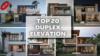 Top 20 Duplex Building Front Elevation Design New In 2022  Latest double floor House  Modern Ideas [upl. by Sibella]