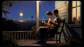 1949 sitting on a porch on a Summer night Oldies playing in another room crickets 6 Hours ASMR [upl. by Atikram]