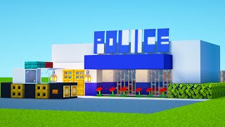 Minecraft Tutorial How To Make a Police Station [upl. by Erised797]