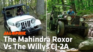 OffRoad Comparison Mahindra Roxor Vs 1948 Willys CJ2A Jeep [upl. by Atteram]