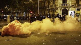 Nueva noche de protestas en Madrid contra la amnistía de Sánchez a los nacionalistas catalanes [upl. by Inessa]