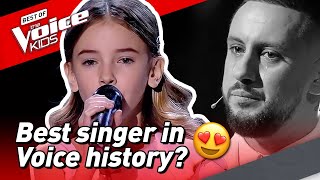 10YearOld Daneliya brings COACH TO TEARS in The Voice Kids 😢 [upl. by Laaspere]