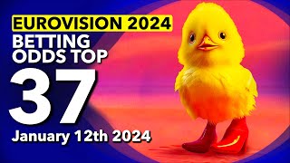 🏆📊 Who will be the WINNER of EUROVISION 2024  Betting Odds TOP 37 January 12th [upl. by Namhar]