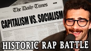 The Definitive Capitalism vs Socialism Rap Battle Mises vs Marx  Hasanabi Reacts [upl. by Aniret]