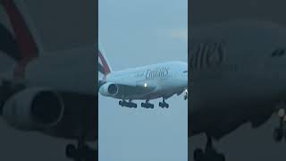 Stunning Emirates A380 into Manchester aviation a380 planespotting plane [upl. by Heda]