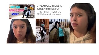 reacting to day by day vlogs episode 1  sophie rides a “green” horse kendall reacts [upl. by Mouldon]