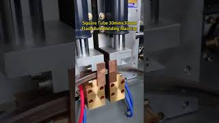 Square tube 30mmx30mm flash butt welding machine Weld is beautifully！ [upl. by Alegnaoj]