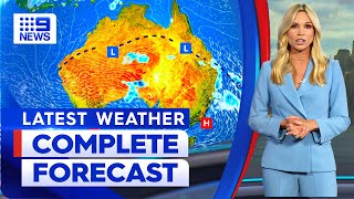 Australia Weather Update Rainfall and possible storms  9 News Australia [upl. by Nylessej]