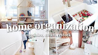 HOME ORGANIZATION FRIDGE RESTOCK  CLEAN WITH ME  Decluttering and Organizing Motivation 2023 [upl. by Othilia]