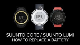 Suunto Core  Lumi  How to replace a battery [upl. by Nollahp]