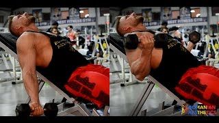 Flexii cu gantera pentru biceps din inclinat  Tutorial [upl. by Lumbard]