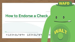 How to Endorse a Check 101  How to Endorse a Check to Someone Else and Mobile Deposit  WaFd Bank [upl. by Tekcirk]