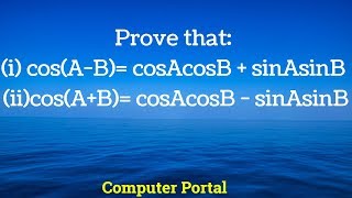 prove cosabcosAcosBsinAsinB [upl. by Eynaffit]