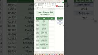 Create dynamic data validation list in Excel  Excel Tips and Tricks [upl. by Irap956]