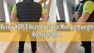 Review KOPLO Heated Vest for Men Lightweight Rechargeable Electric Heating Vest with 14400mAh Batte [upl. by Renita484]