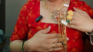 Bumper Wedding Collection in Gold Plated Jewelry  MangalsutraBanglesEarring Chain in Gold Look [upl. by Dwaine]