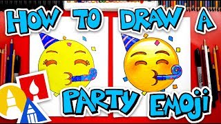 How To Draw The Party Emoji Face 🥳  Spotlight [upl. by Blaze]