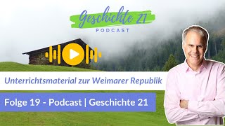 Unterrichtsmaterial zur Weimarer Republik [upl. by Ennovy]