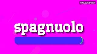 SPAGNUOLO  How to say Spagnuolo [upl. by Benjy]