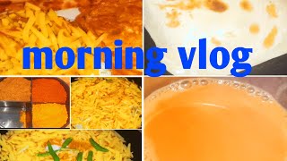 morning breakfast routıne vlog  সকালের নাস্তায় পরটা আলু ভাজি ডিম ভাজি সাথে ছিল গরম গরম চা [upl. by Kania]