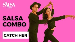 Learn Salsa Dance Intermediate Combination  CATCH HER  with counting on1 [upl. by Deb]