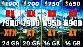 RX 7900 XTX 24GB vs RX 7900 XT 20GB vs RX 6950 XT 16GB vs RX 6900 XT 16GB  PC Gameplay Tested [upl. by Nagaer]