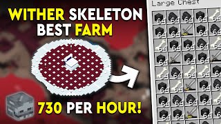 Minecraft Wither Skeleton Farm Tutorial  NEW  730 Heads PH [upl. by Harley]