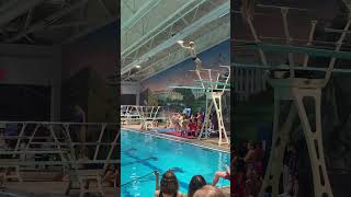 201C Back Dive Tuck 17 Alexandria Dive Invite AAU Competition 3 Meter Springboard Diving Under 11 [upl. by Lemej]