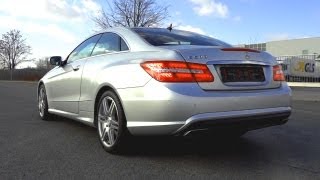 Mercedes E 500 Coupe  BURNOUT  Revving Sound Exhaust C 207 AMG Styling V8 [upl. by Airreis]