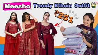 ₹251 main Meesho Trendy Ethnic wear😍🪔 Festive Special😍🪔 Navratri Day3 navratri meesho [upl. by Groos]