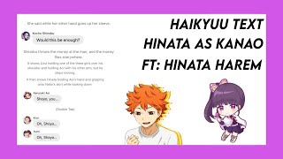 Hinata as Kanao  Demon Slayer skit  Ft Hinata Harem  Haikyuu Text [upl. by Etselec515]