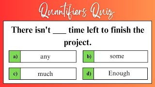 Quantifiers in English Grammar  Grammar Quiz [upl. by Acisej]