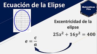 Excentricidad de la elipse a partir de su ecuación [upl. by Talanian451]