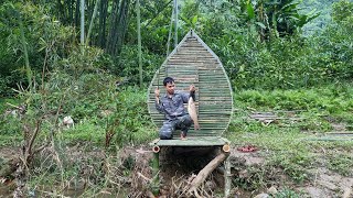 Build unique shelters hunt wild fish cook and spend the night alone [upl. by Anilesor]