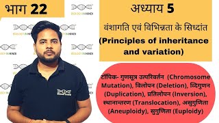 अध्याय 5 भाग 22 वंशागति एवं विविधता के सिध्दान्त Chapter 5 Principles of inheritance and variation [upl. by Lurlene379]