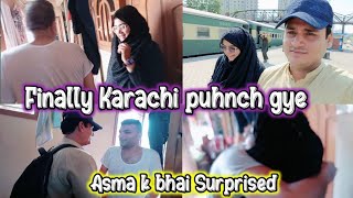 Finally Karachi puhnch gye  Asma k bhai dekh kr Surprised  Rasty mein phans gye thy [upl. by Beckie]