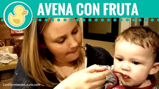 Papillas para bebés  Manazana con avena y almendras  8 meses en adelante [upl. by Alatea473]