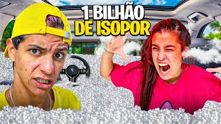 COLOQUEI 1 BILHÃO DE ISOPOR NO CARRO DA EMILLY VICK Trolagem extrema [upl. by Ecela103]