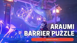 Araumi Barrier Puzzle  Genshin Impact 20 Inazuma [upl. by Htiderem583]