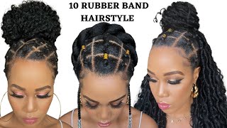 🔥10 QUICK amp EASY RUBBER BAND HAIRSTYLES ON NATURAL HAIR  TUTORIALS  Protective Style  Tupo1 [upl. by Harriet215]